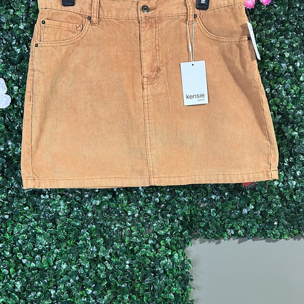 Kensie Tan Mini Pencil Skirt for Casual Wear